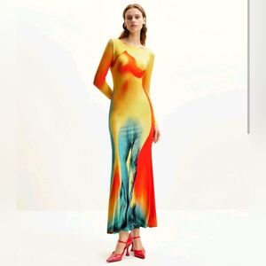 JW PEI Lily Illusion Print Dress - Multicolor